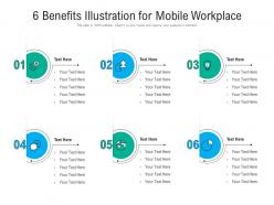 6 benefits illustration for mobile workplace infographic template