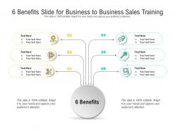 6 benefits slide for business to business sales training infographic template