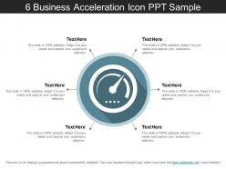6 business acceleration icon ppt sample