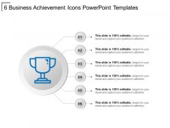 6 Business Achievement Icons Powerpoint Templates