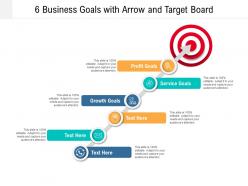 6 Business Goals With Arrow And Target Board