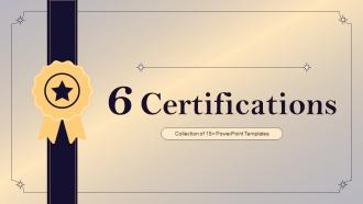 6 Certifications Powerpoint PPT Template Bundles