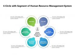 6 circle with segment of human resource management system