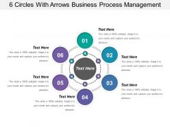 6 circles with arrows business process management
