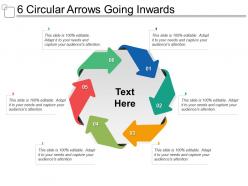6 circular arrows going inwards