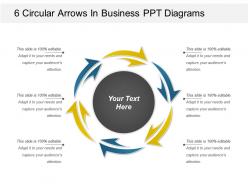 6 circular arrows in business ppt diagrams