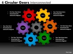 29410790 style variety 1 gears 6 piece powerpoint presentation diagram infographic slide