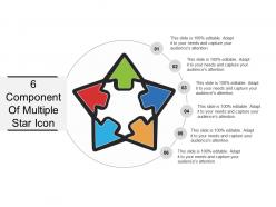 6 component of multiple star icon ppt example