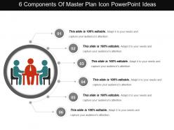 6 components of master plan icon powerpoint ideas