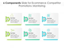 6 components slide for ecommerce competitor promotions monitoring infographic template