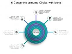 6 concentric coloured circles with icons