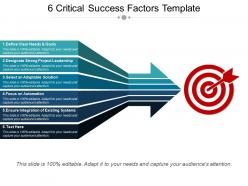 6 critical success factors template ppt background designs