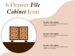 6 drawer file cabinet icon