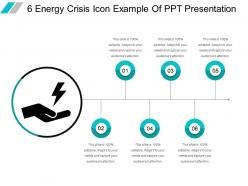 6 energy crisis icon example of ppt presentation