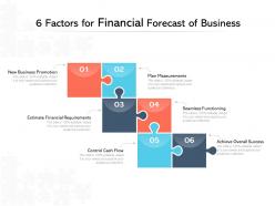 6 factors for financial forecast of business