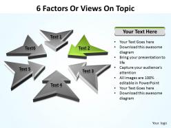 6 factors or views on topic editable powerpoint templates 1