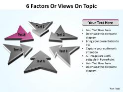 6 factors or views on topic editable powerpoint templates 1