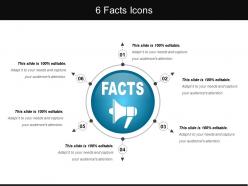 6 Facts Icons Powerpoint Templates