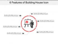 6 features of building house icon powerpoint slide ideas