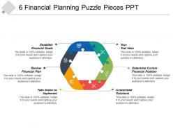 6 financial planning puzzle pieces ppt