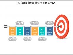 6 goals target board with arrow
