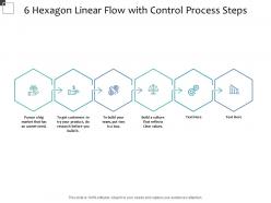 6 hexagon linear flow with control process steps