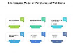 6 influencers model of psychological well being