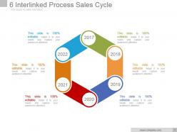 6 interlinked process sales cycle powerpoint show
