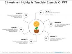 6 Investment Highlights Template Example Of Ppt