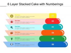 6 layer stacked cake with numberings