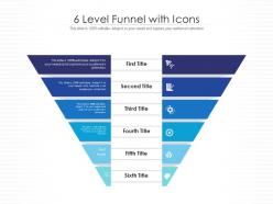 6 level funnel with icons