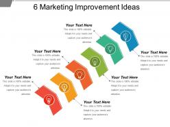 6 marketing improvement ideas powerpoint shapes