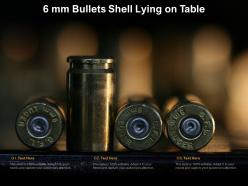6 mm bullets shell lying on table