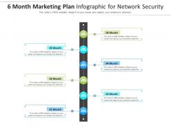 6 Month Marketing Plan For Network Security Infographic Template