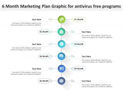 6 month marketing plan graphic for antivirus free programs infographic template