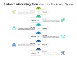 6 month marketing plan visual for stocks and shares infographic template