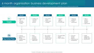 6 Month Organisation Business Development Plan