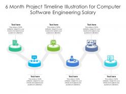 6 month project timeline illustration for computer software engineering salary infographic template