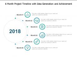 6 month project timeline with idea generation and achievement