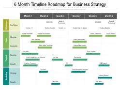 6 month timeline roadmap for business strategy