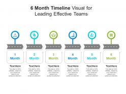 6 month timeline visual for leading effective teams infographic template