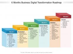6 months business digital transformation roadmap