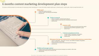 6 Months Content Marketing Development Plan Steps
