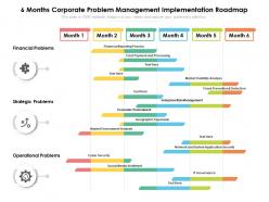 6 months corporate problem management implementation roadmap