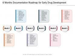 6 months documentation roadmap for early drug development