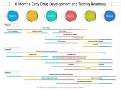 6 Months Early Drug Development And Testing Roadmap
