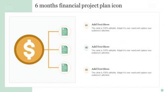 6 months financial project plan icon