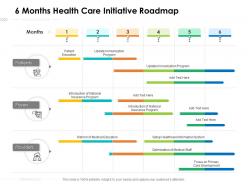 6 months health care initiative roadmap