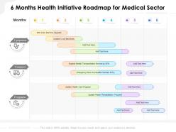 6 months health initiative roadmap for medical sector