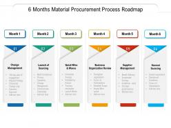 6 months material procurement process roadmap